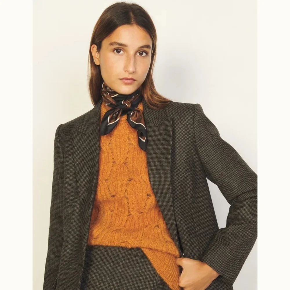 SANDRO | Cable Knit Mohair Sweater - Picture 2 of 16